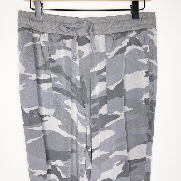 Splendid Womens Gray Camouflage Tapered Leg Elastic Waist Joggers Pants … - Picture 3 of 8